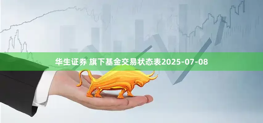 华生证券 旗下基金交易状态表2025-07-08