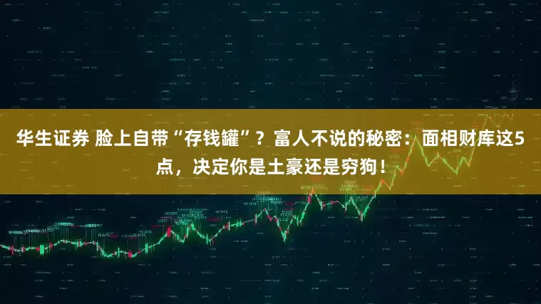 华生证券 脸上自带“存钱罐”？富人不说的秘密：面相财库这5点，决定你是土豪还是穷狗！
